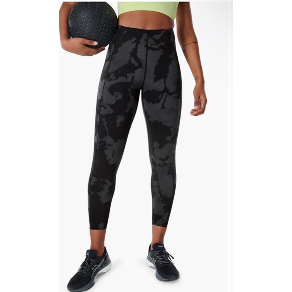 Sweaty Betty Pants - Sweaty Betty Power UltraSculpt 7/8 Leggings Black Fade Women's Size US 10